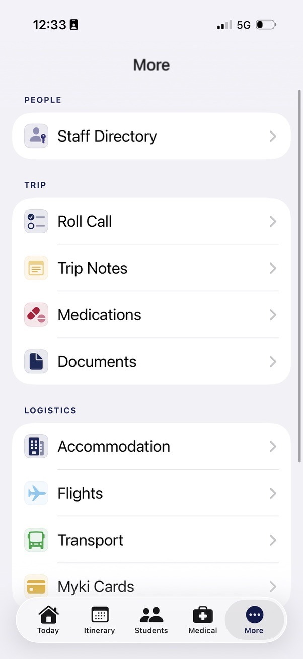 Quick access to key information